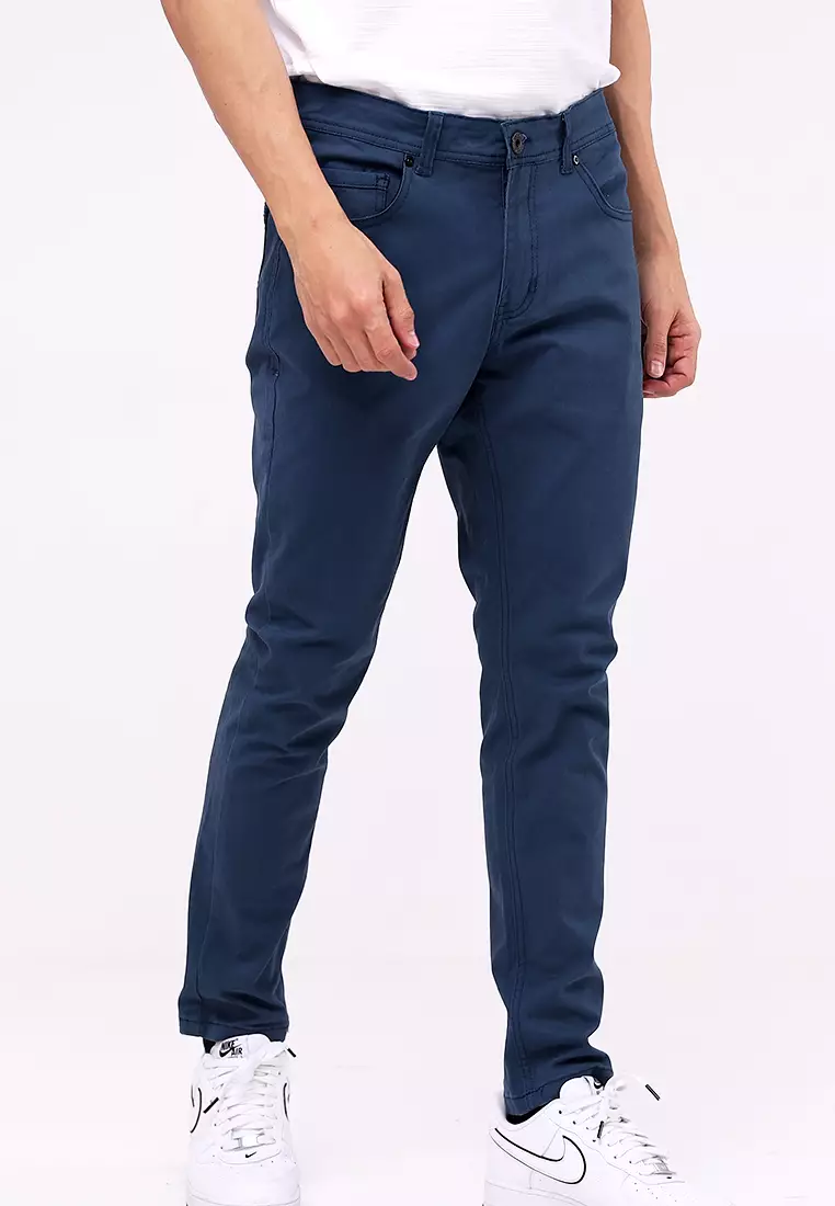 GAP Men's Elastic Ankle Drawstring Waist Long Pants (Blue Indigo