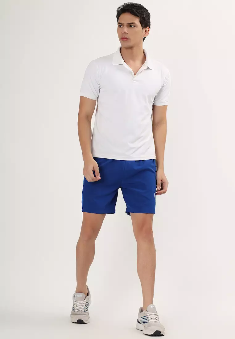 Mens Blue Activewear Short With Pocket, Training, Workout, Sportswear