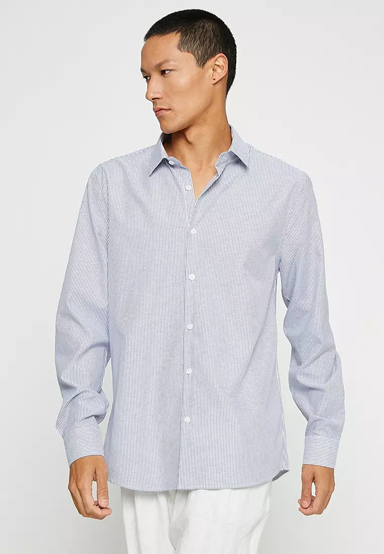 Buy KOTON Basic Shirt Classic Cuff Collar 2024 Online | ZALORA Singapore