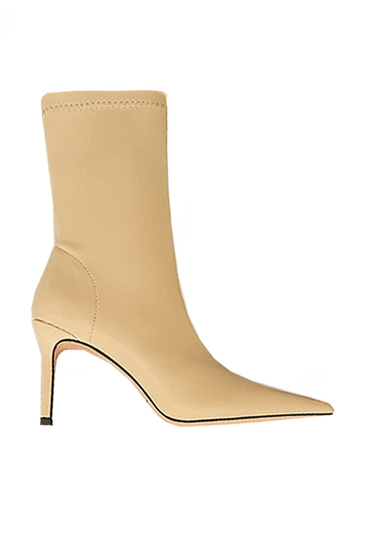 VANSA Slim Stretch Fabric Ankle Boots VSW-B315A1