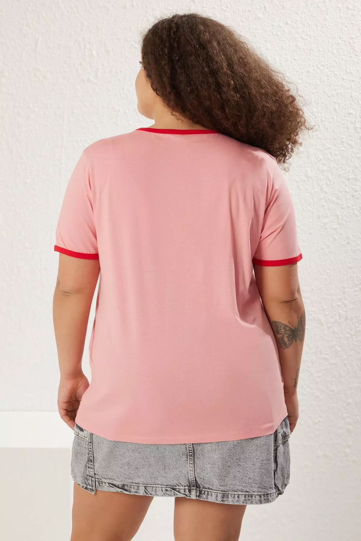 Plus Size Crew Neck Printed T-shirt