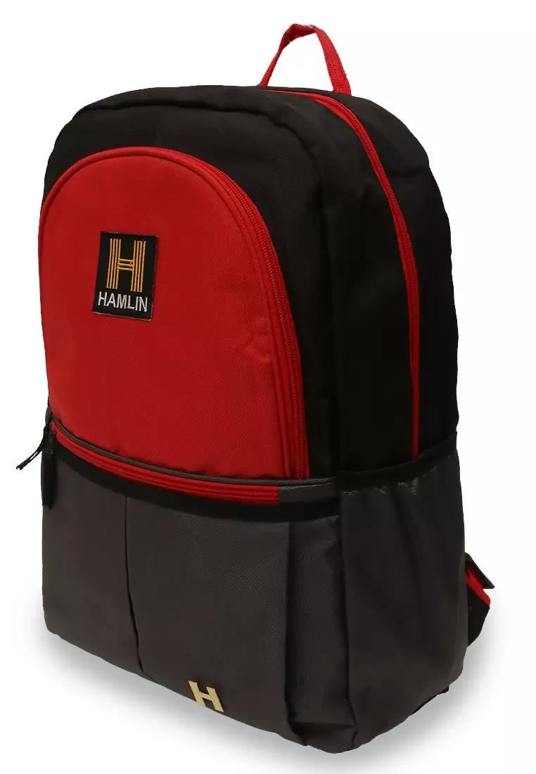 Alessio Tas Ransel Anak Pria Large Compartment Backpack Kids Material Cordura ORIGINAL - Red