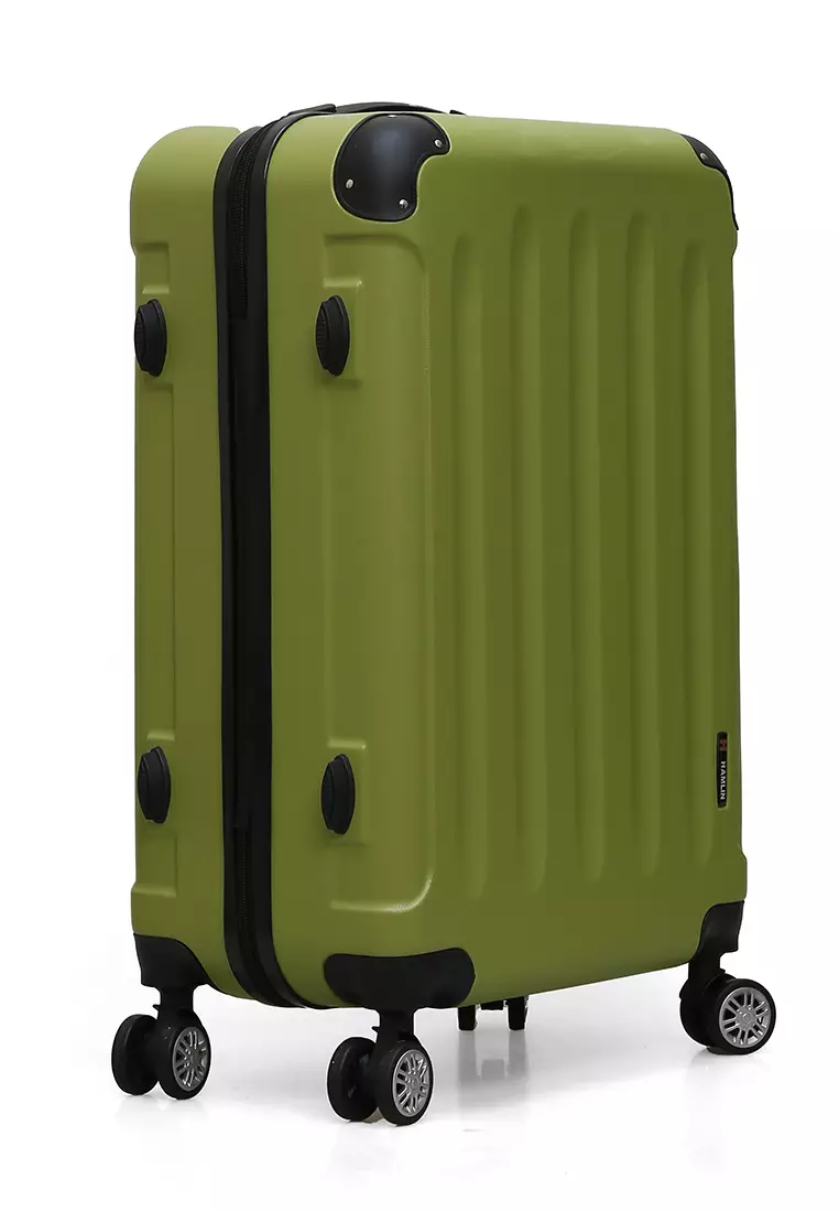 Austin Koper Hardcase Unisex Size 24 Inch Suitcase Combination Lock Large Compartment Material ABS+PVC Coated ORIGINAL - Green