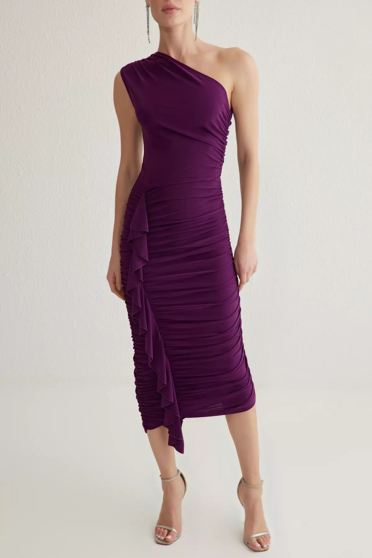 Frilled Tulle Bodycon Dress