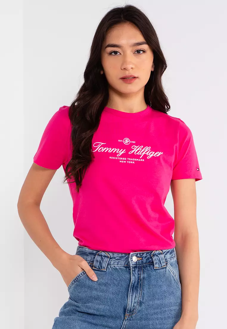 Tommy hilfiger signature online logo t shirt