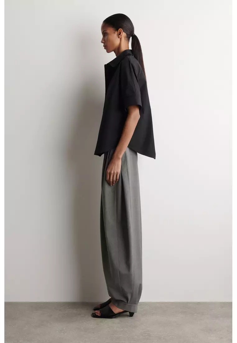 OVERSIZED SHORT-SLEEVED COTTON SHIRT