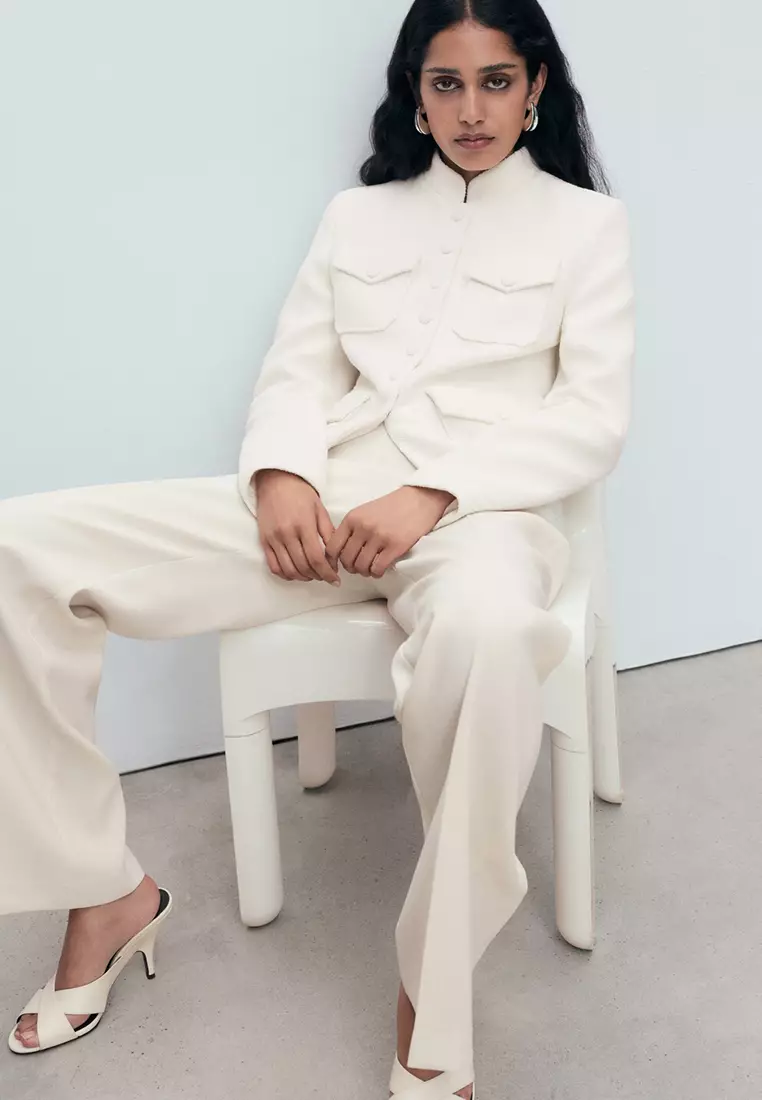 Bouclé Jacket with Pockets