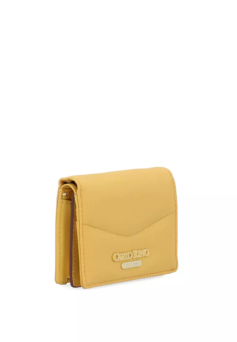 Cuddly Nylon Short Wallet - Dark Yellow