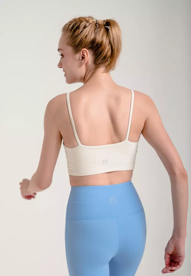 HAPPYFIT LYCRA Premium Sports Bra Coconut Milk