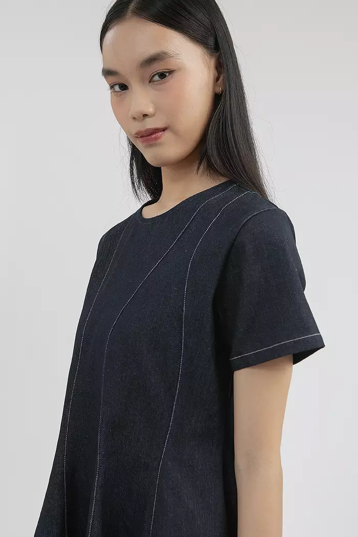 COTTONINK - Dress Wanita Dark Denim Sabla #SpringCollection2025