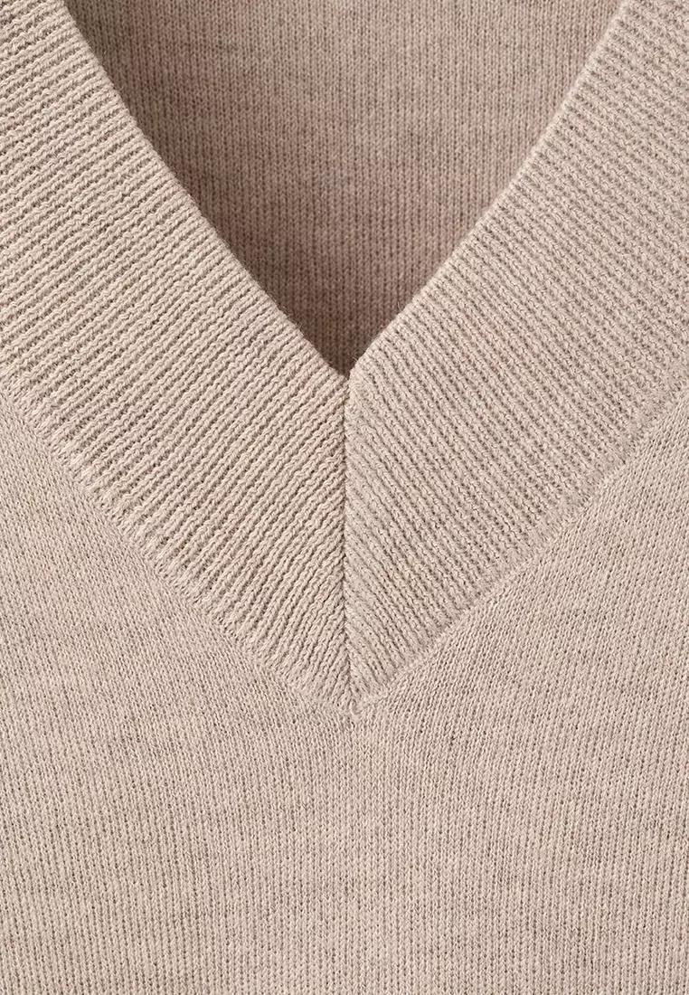 V-Neck Knit Sweater