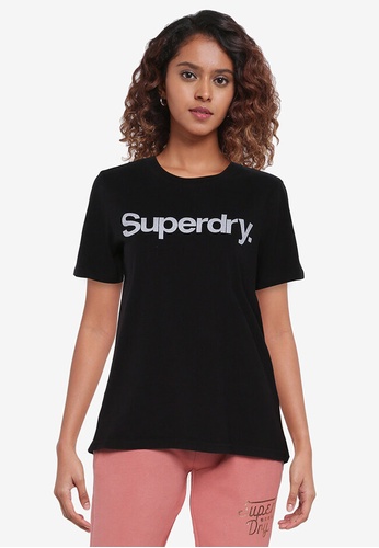 Superdry black Core Logo T-Shirt - Original & Vintage EB5E2AAE39D468GS_1