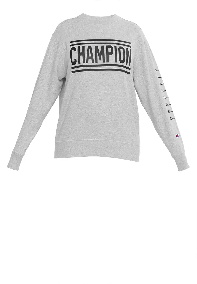 Buy Champion Japan Line Crew Neck Sweatshirt Oxford Gray S 2024 Online ZALORA Philippines