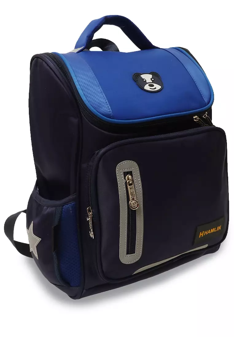 Alessio Tas Ransel Anak Pria Anti Air Childrens Backpack Many Space Material Nylon ORIGINAL - Navy