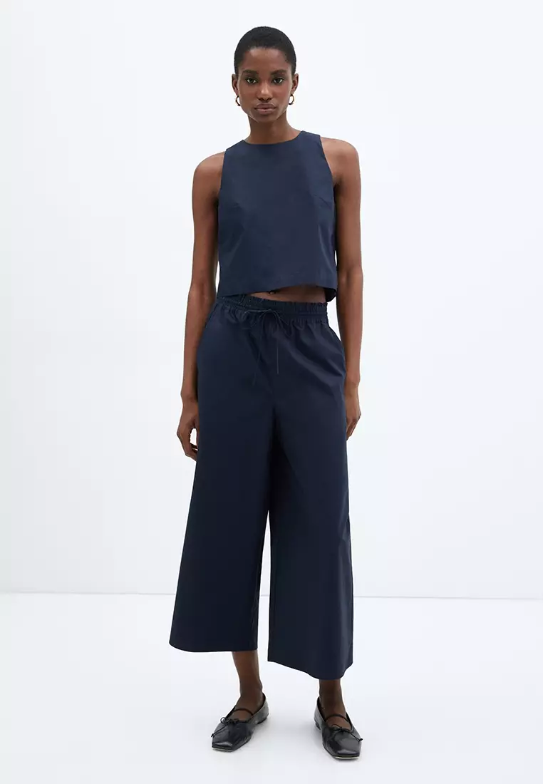 Buy Mango 100 Cotton Culotte Trousers Online ZALORA Malaysia