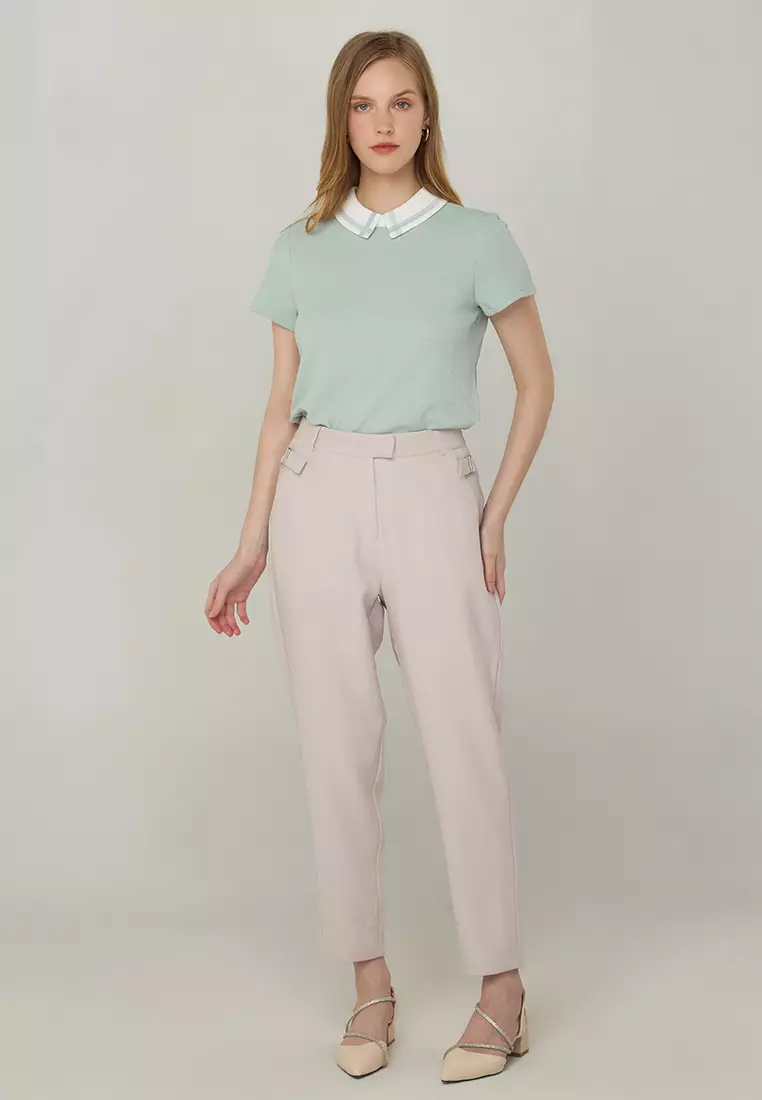 Jhayne Slim-fit Pants with Buckle Detail