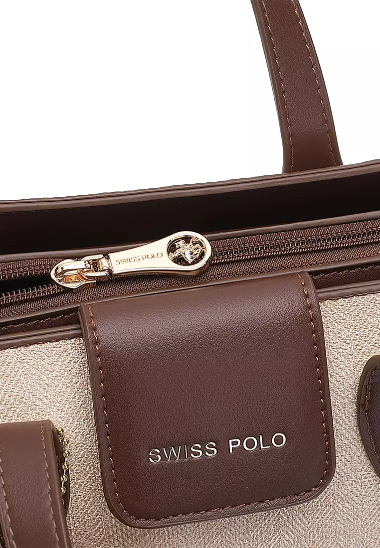 Women's Top Handle Bag / Sling Bag / Crossbody Bag / Shoulder Bag (Tas Tangan Wanita / Tas Selempang Wanita / Tas Bahu Wanita) - Krem