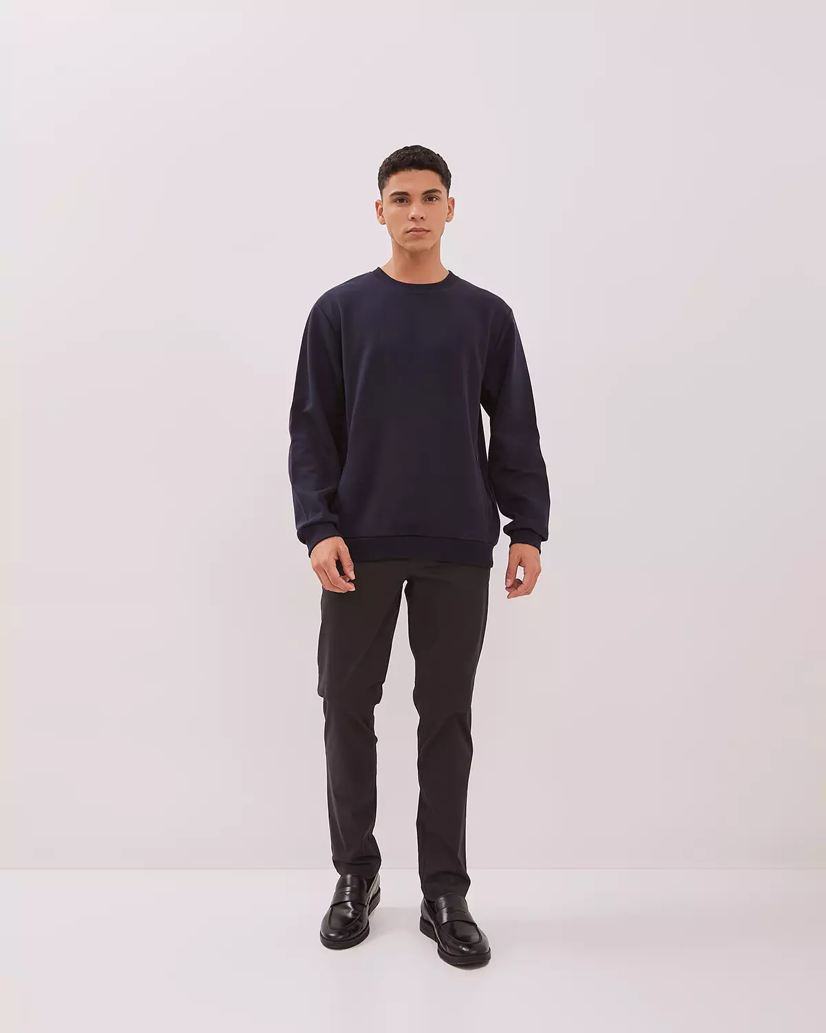 MEN'S NAVY BLUE CASUAL SWEATER
