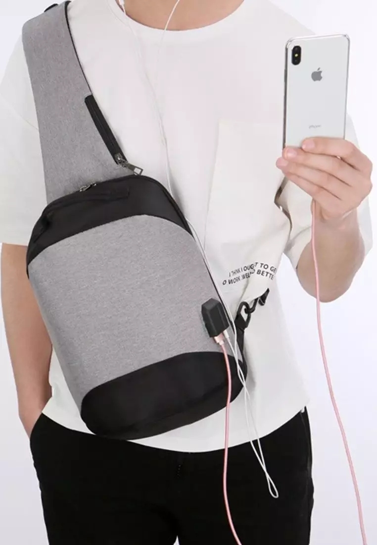 Buy Jackbox Anti Theft Large Capacity USB Charging Port Messenger Bag