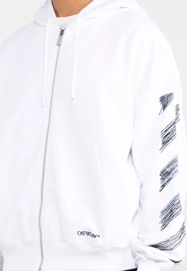 Off-White Airport Tape Zip Up Hoodie