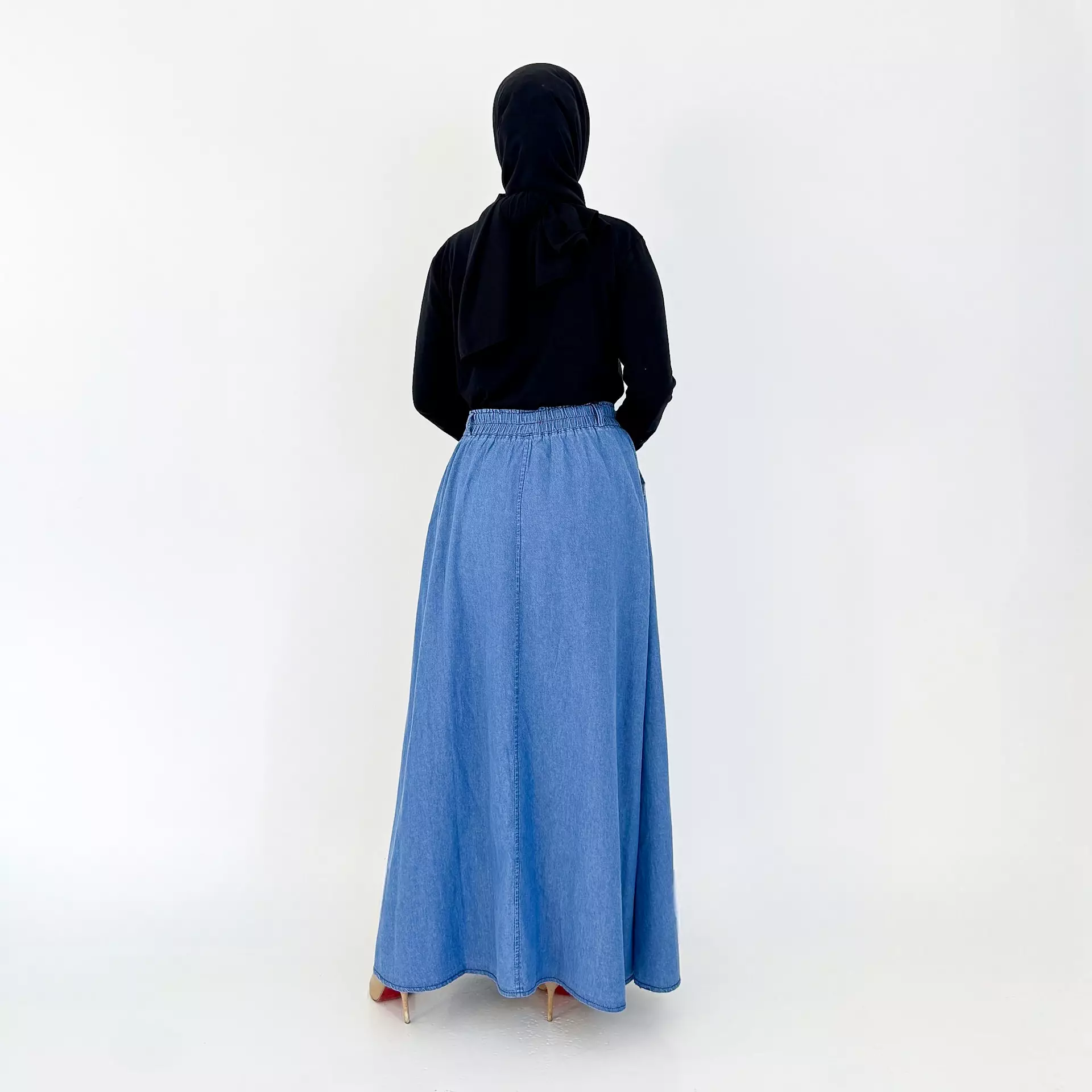 Ima Denim Skirt (Rok Jeans A-Line) LIGHT BLUE