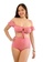 PINK N' PROPER pink Hestia Ribbed Off Shoulder Puff Sleeve High Waist Bikini Set in Pastel Pink A42F7USBBAFD5FGS_1