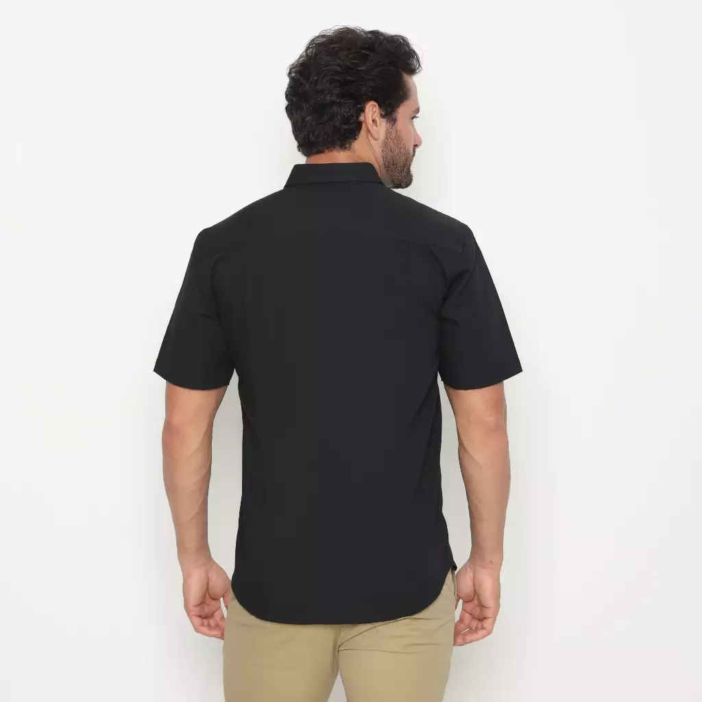 AMK Kemeja Pria Lengan Pendek SHS AIDEN S/S Black