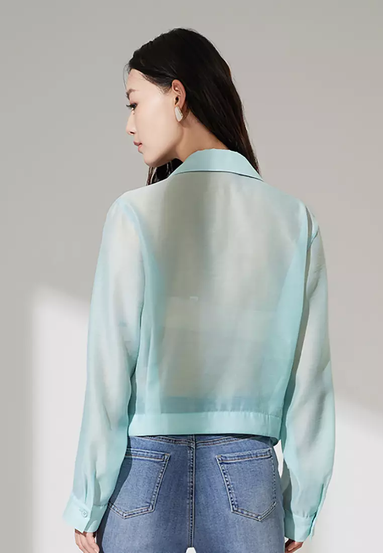 Long Sleeve Tie Front Shirt