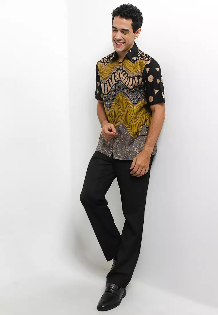 Bhagawan Kemeja Batik Premium Pria Casual Modern Lengan Pendek