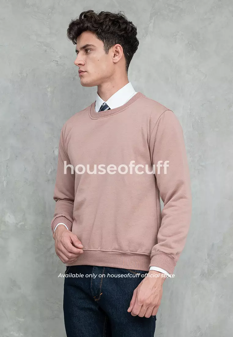 Houseofcuff Sweatshirt Sweater Basic Crewneck Dusty Pink