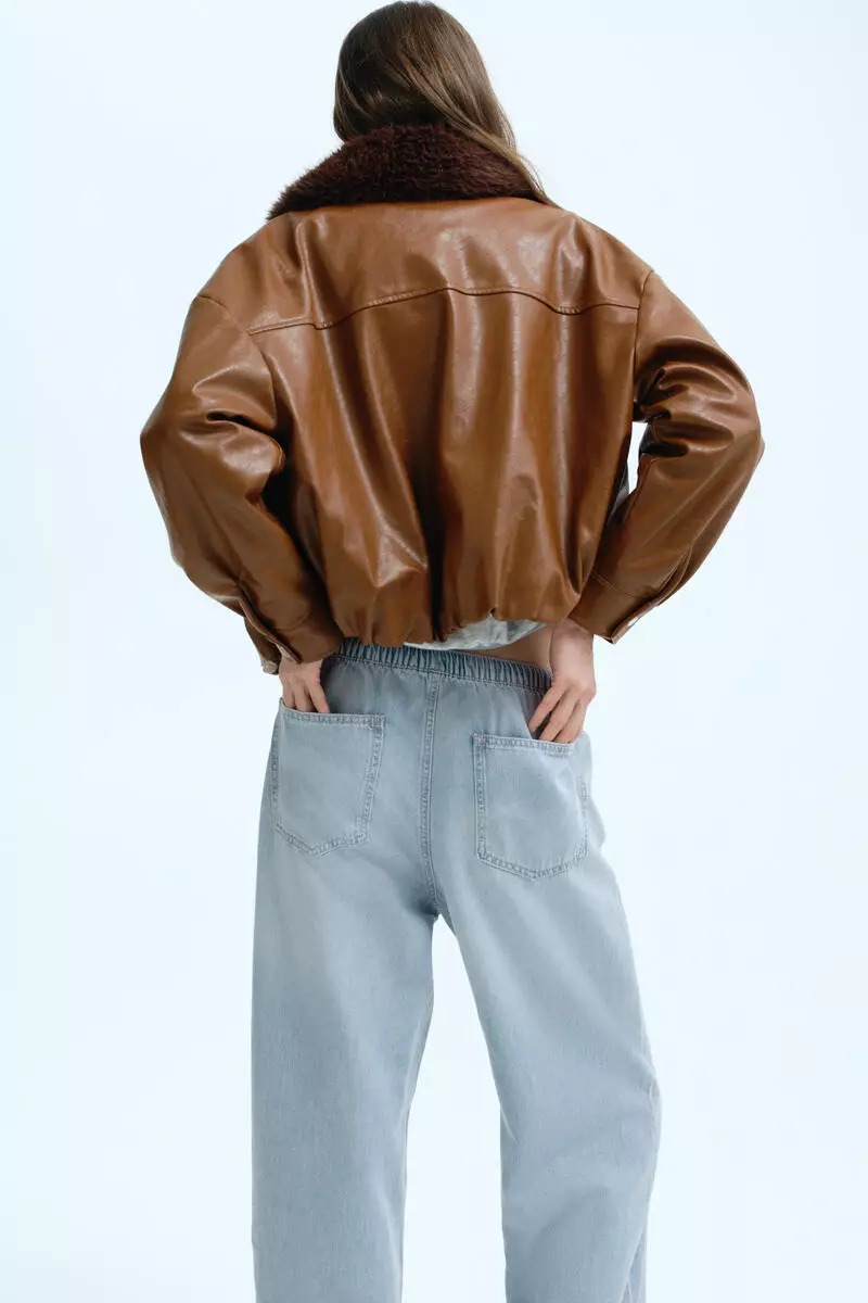Denim drawstring trousers