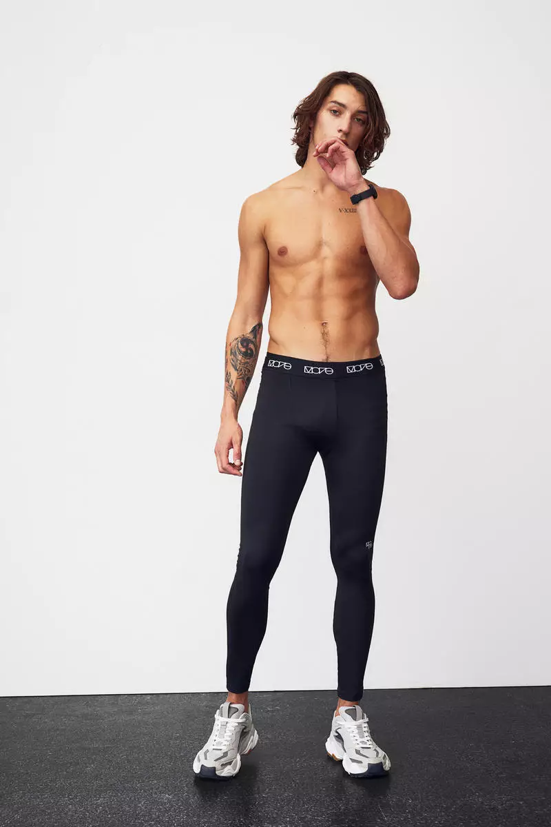 DryMove™ Seamless Sports tights - Dark grey - Men