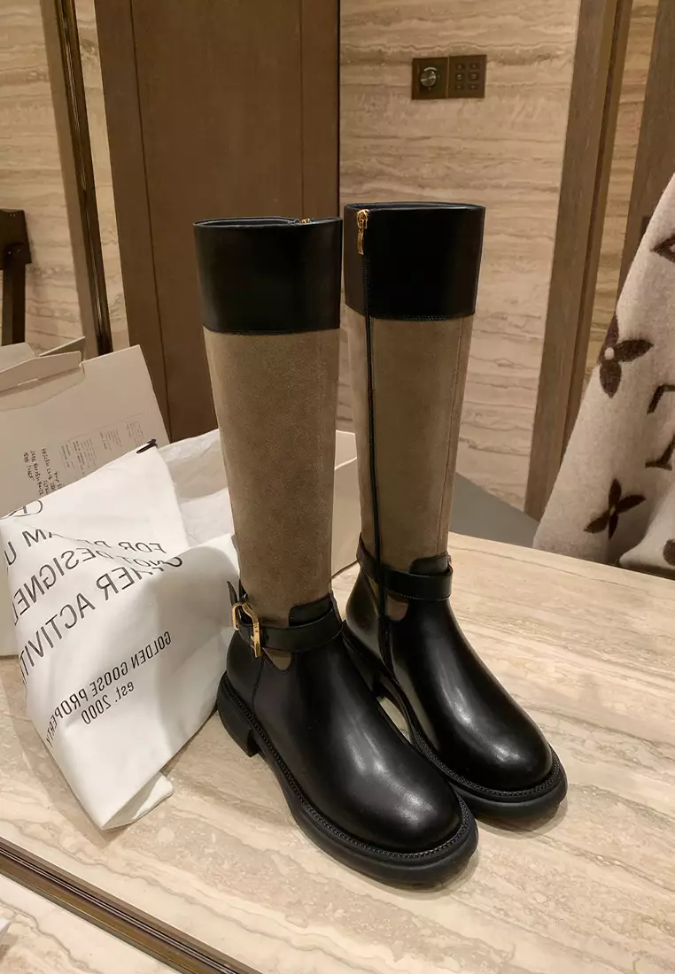 網上選購Twenty Eight Shoes 厚底皮帶扣真皮騎士靴QZ5228-88 2023 系列
