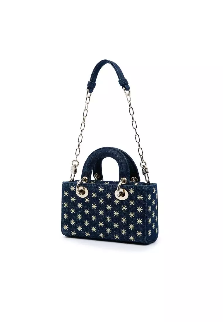 Pre-Loved Dior Micro Denim Embroidered Star Lady D Joy