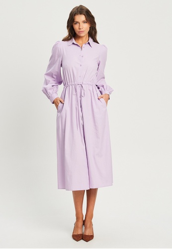 REUX purple Doris Midi Dress 07229AA6806DD5GS_1