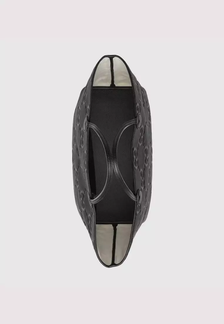 Gucci Jumbo GG Large Tote Bag Leather Black