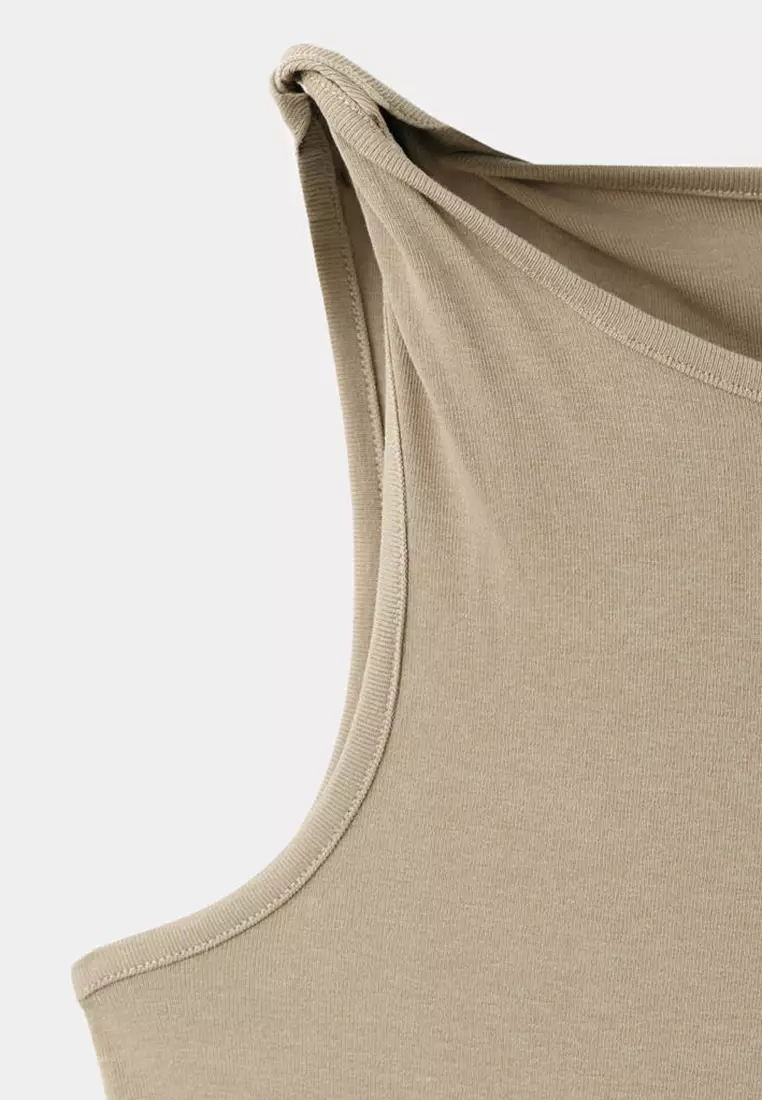 Dress With Draped Strap Detail