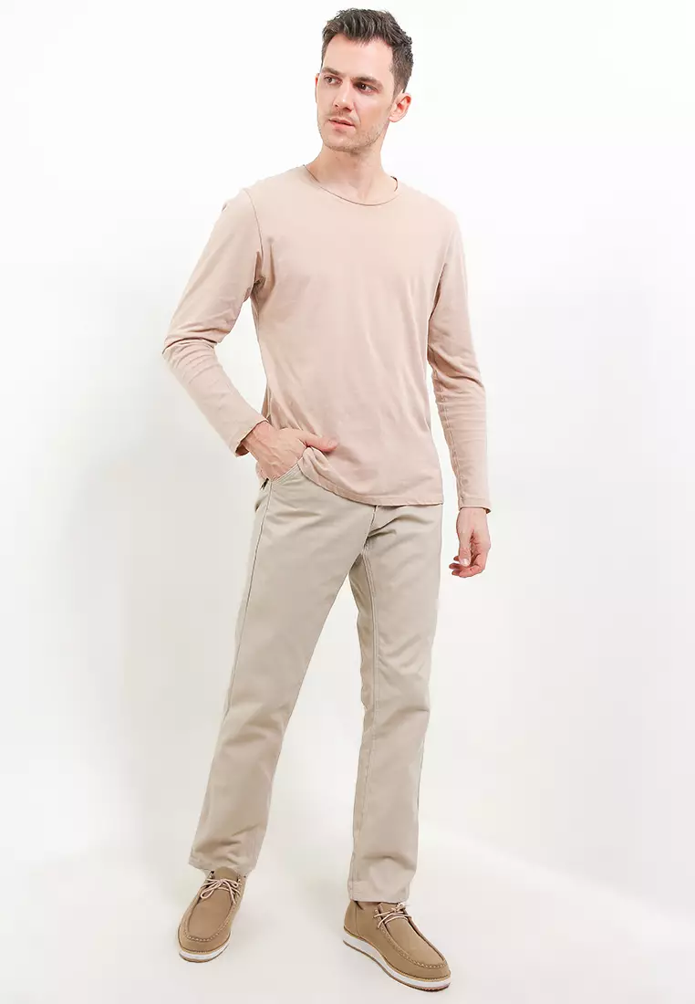 BULFARO Celana Chino Canvas Non Stretch Fit Reguler - Cream