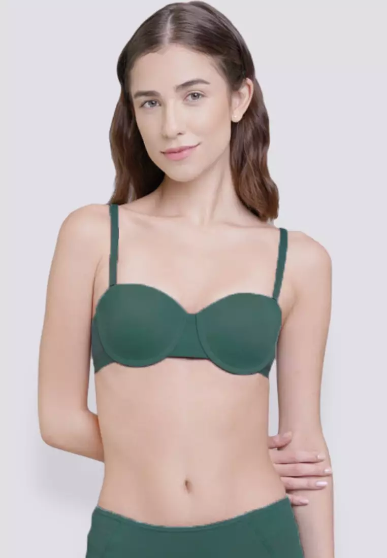Buy Sassa Lively Sage Half Cup Bra with Adjustable Straps Women Underwear  2024 Online