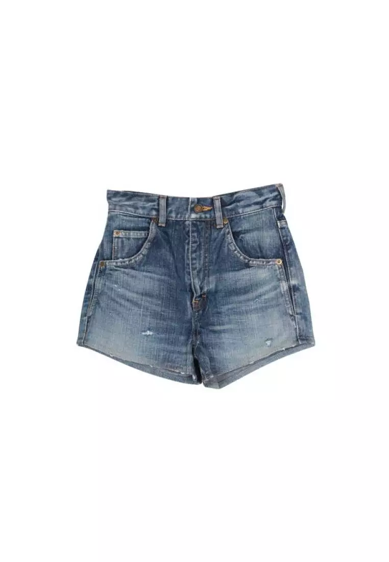 Saint laurent cheap denim shorts