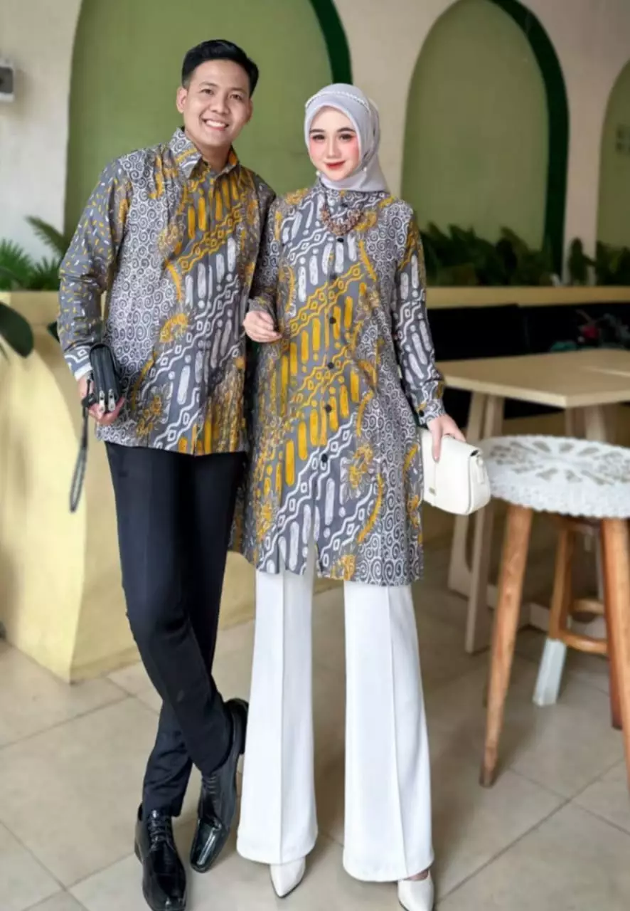 Parelok Kuning Kemeja Batik Pria Premium Slimfit Modern Lengan Panjang ALN