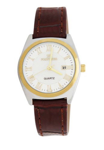Fortuner Watch Jam tangan Wanita FR K1011AL - Silver Gold Brown