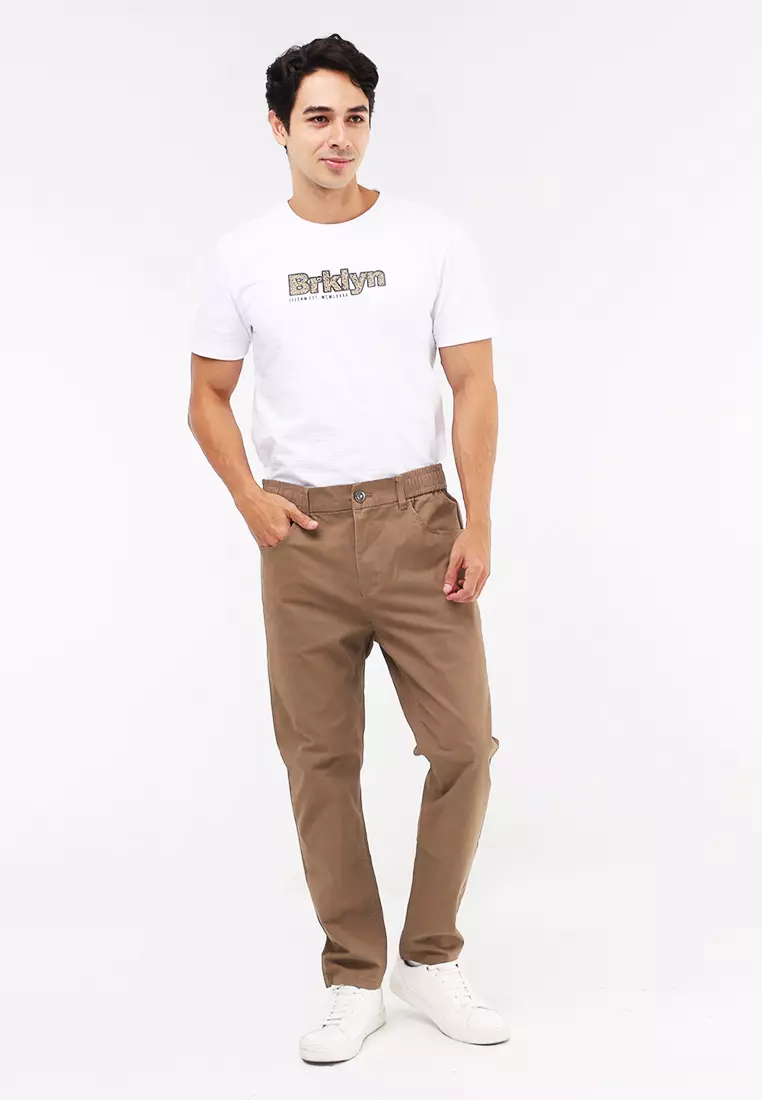 Colored Long Pants Slim Tapered