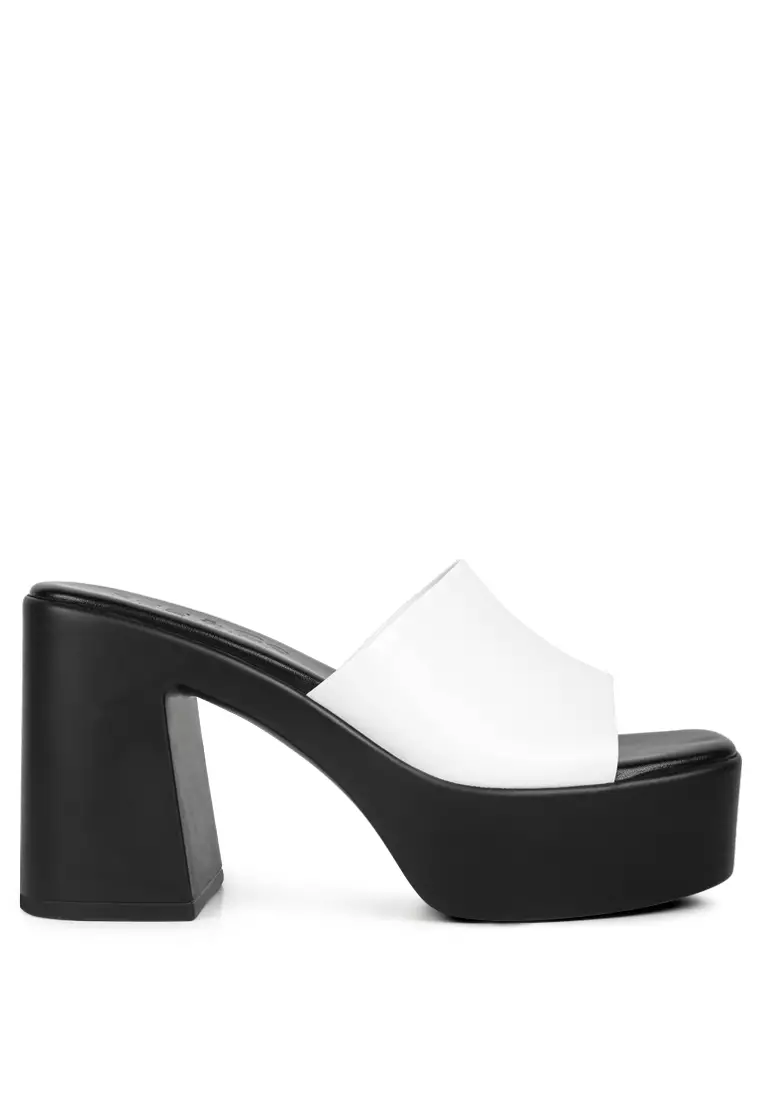 Discount on Rag & Co.  shoes - SKU: Black Slip On Block Heel Sandals