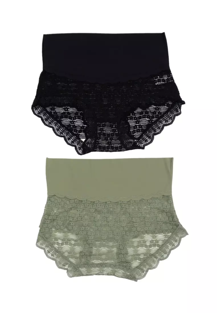 6 Pack Premium Riley Floral High Waisted Lace Panties Bundle B