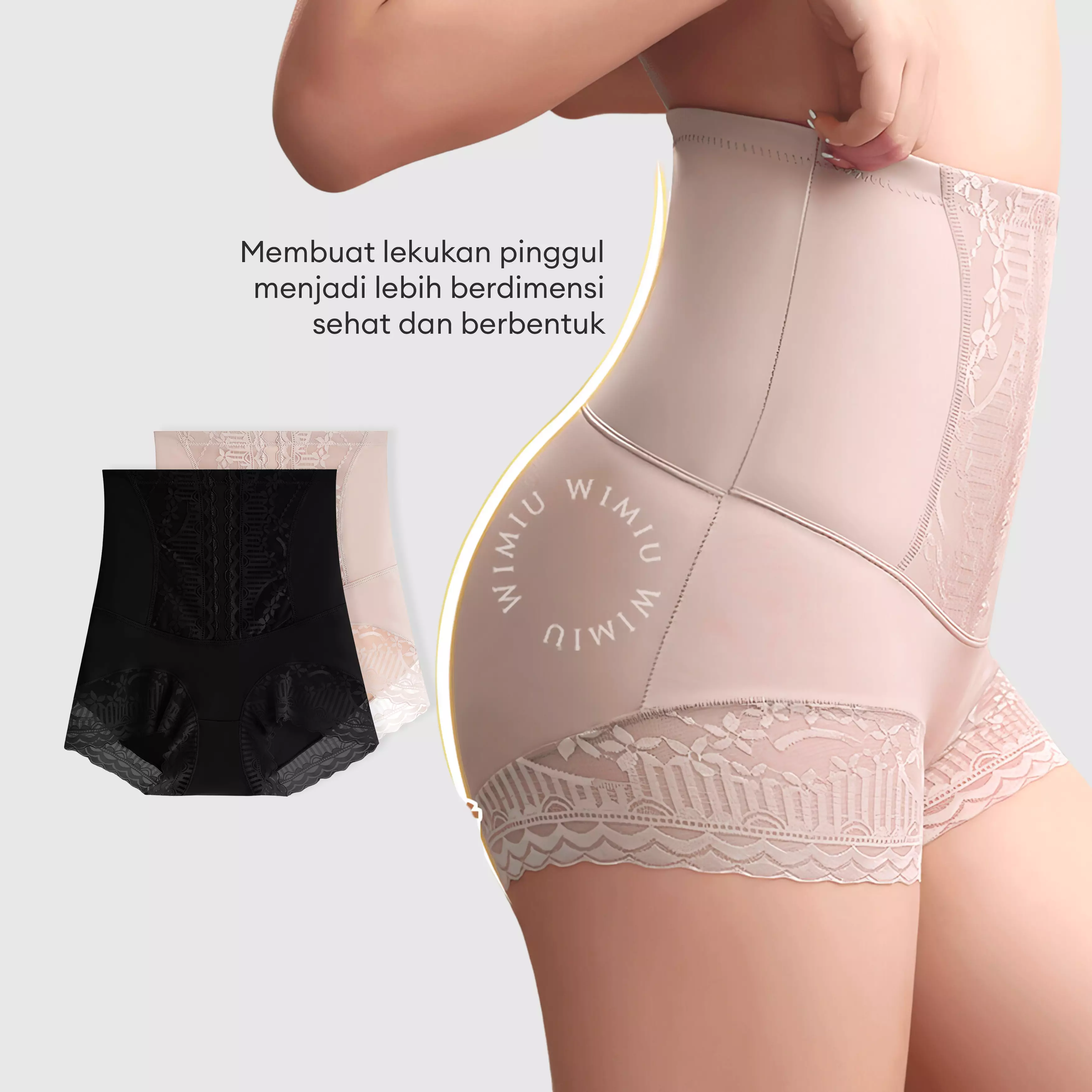 Wimiu Celana Korset Sutra Anti Bakteri Wanita Korset Celana High Waist Highwaist Pelansing Perut Wanita 500083