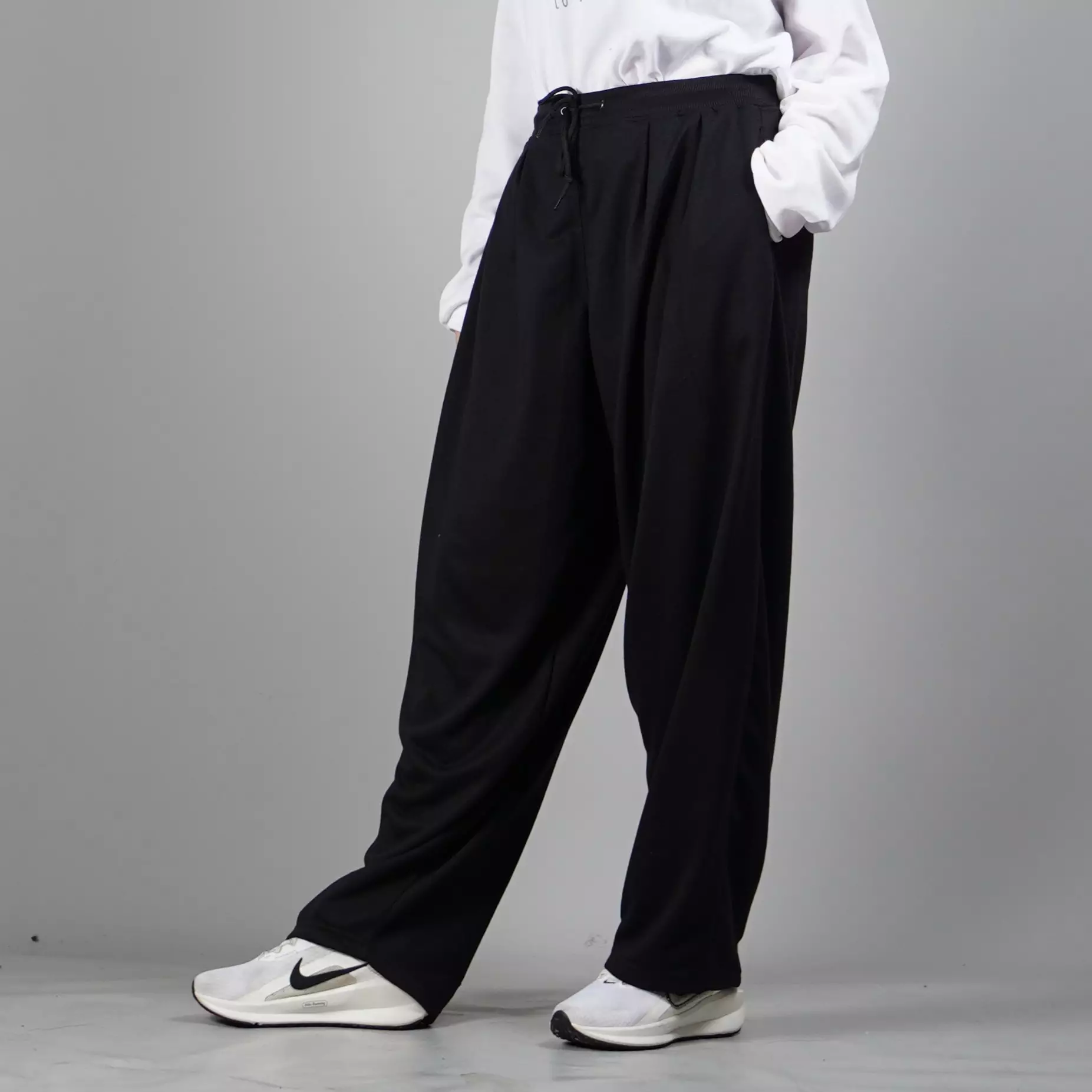 BAGGY PANTS Celana Wanita Baggy Celana Panjang Baggy Celana Baggy Pants Wanita - HITAM