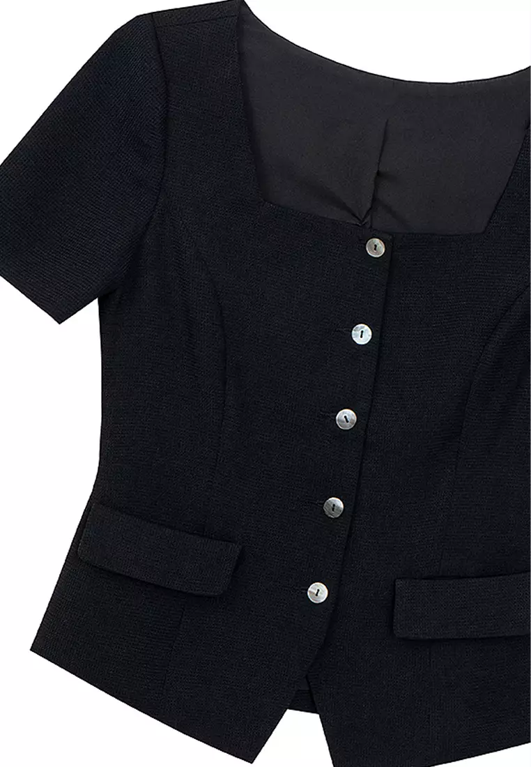 Square Neck Suit Top