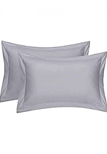 MOCOF grey Soft Grey Pillow Sham 2pcs 100% Tencel Solid Colour 1200TC MARPLE D7296HL7158298GS_1