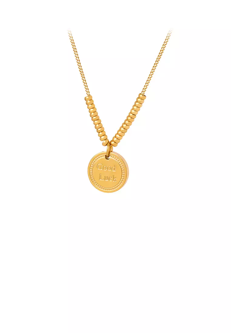 Buy Glamorousky Fashion and Simple Plated Gold 316L Stainless